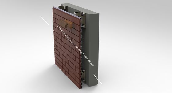品質  Terracotta Brick Wall Support Systems Customized Aluminium Extrusion Brackets 工場