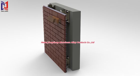 品質  Silver / Black Terracotta Brick Wall Support System Aluminum Construction 工場