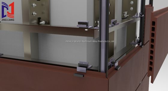 高性能構造の30mmパネル用テラコッタ換気ファサード支持システム